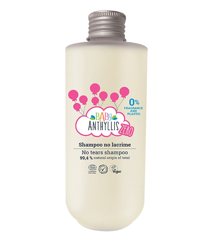delikatny szampon dla dzieci bezzapachowy naturalne prebiotyki szklane opakowanie zero waste 200ml baby anthyllis zero